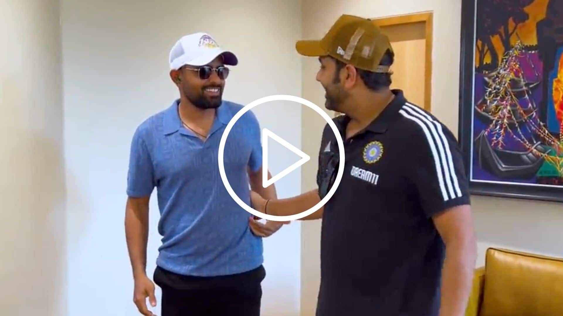 [Watch] Babar Azam Catches Up With Rohit Sharma Before World Cup 2023